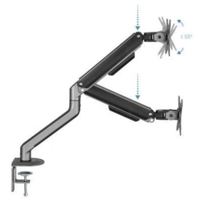 Soporte de Mesa para Monitor TooQ DB4032TNR-G/  Giratorio/ Inclinable/ hasta 9kg