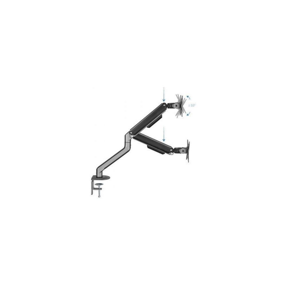 Soporte de Mesa para Monitor TooQ DB4032TNR-G/  Giratorio/ Inclinable/ hasta 9kg