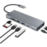 Docking/Caja Externa USB Tipo-C Leotec LEDS07/ Ranura SSD M.2/ 2xUSB/ 1xUSB Tipo-C/ 1xHDMI 4K/ 1xLector Tarjetas SD y MicroSD/ 1