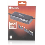 Cargador de Portátil NGS BAN/ 90W/ Manual/ 11 Conectores/ Voltaje 12-20V