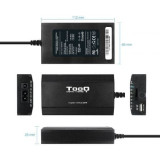 Cargador de Portátil TooQ TQLC-100BS01M/ 1xUSB/ 100W/ Manual/ 12 Conectores/ Voltaje 12-24V
