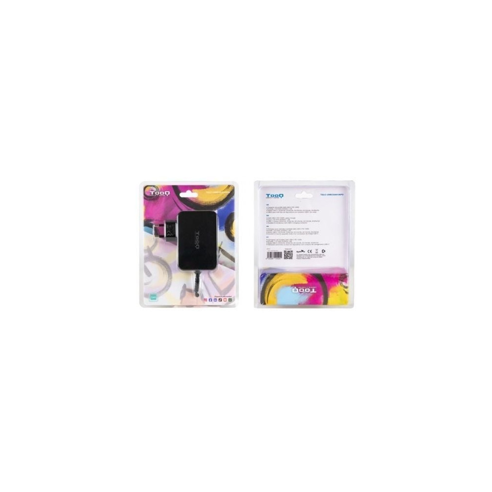 Cargador de Portátil GaN TooQ TQLC-USBCGAN100PD USB Tipo-C/ 100W/ Automático/ Voltaje 5-20V