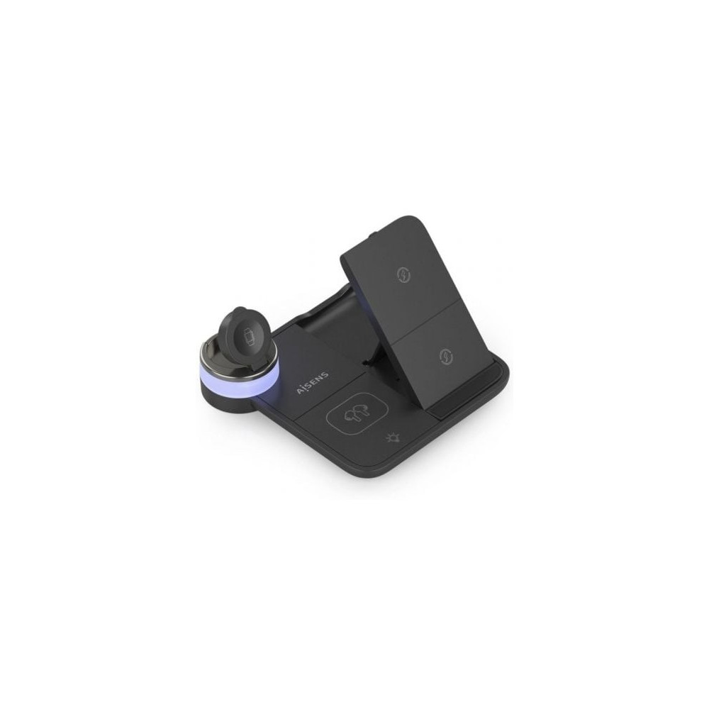 Base de carga Inalámbrica Aisens ASCH-15W4WC062-BK/ 15W/ Negro