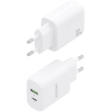 Cargador de Pared GaN Aisens A110-0923/ 1xUSB Tipo-C/ 1xUSB/ 30W/ Blanco