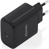 Cargador de Pared GaN Aisens A110-0970/ 1xUSB Tipo-C/ 45W/ Negro