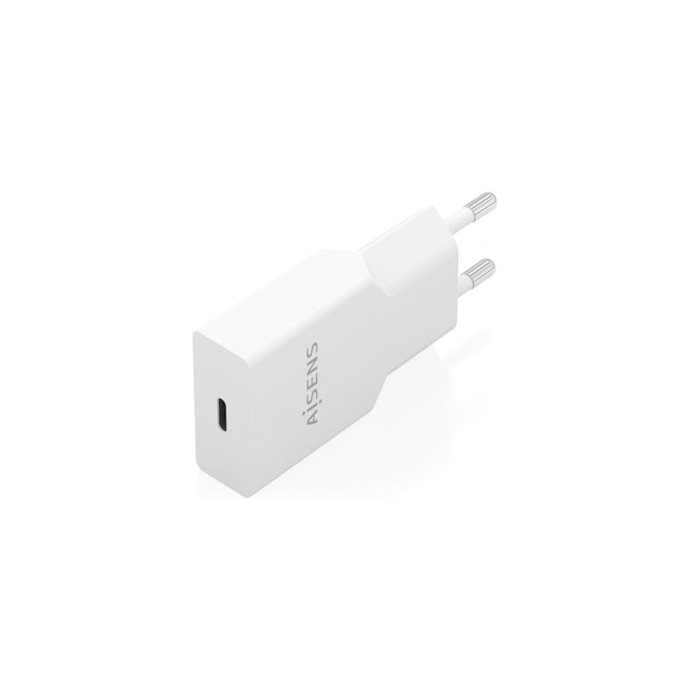 Cargador de Pared GaN Aisens A110-0999/ 1xUSB Tipo-C/ 25W/ Blanco
