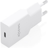 Cargador de Pared GaN Aisens A110-0999/ 1xUSB Tipo-C/ 25W/ Blanco