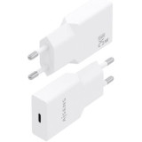Cargador de Pared GaN Aisens A110-0999/ 1xUSB Tipo-C/ 25W/ Blanco