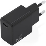 Cargador de Pared GaN Aisens A110-1024/ 1xUSB Tipo-C/ 20W/ Negro