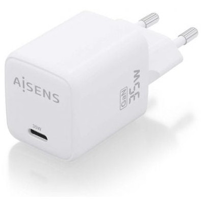 Cargador de Pared GaN Aisens ASCH-35W1P016-W/ 1xUSB Tipo-C/ 35W