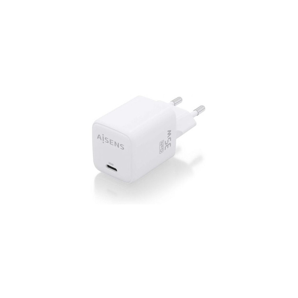 Cargador de Pared GaN Aisens ASCH-35W1P016-W/ 1xUSB Tipo-C/ 35W