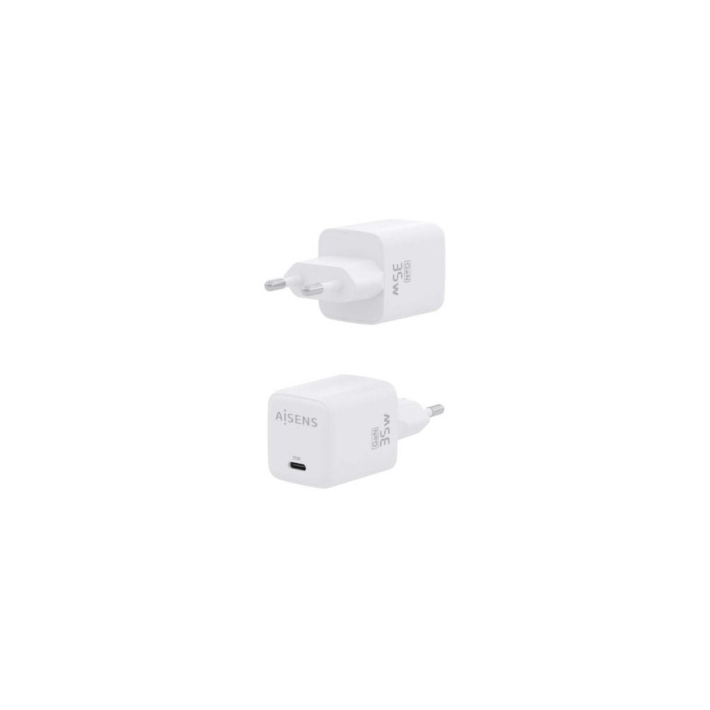 Cargador de Pared GaN Aisens ASCH-35W1P016-W/ 1xUSB Tipo-C/ 35W