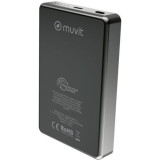 Powerbank 10000mAh Muvit For Change MCCHP0010/ 20W/ Wireless/ Negra/ Incluye Cable USB Tipo-C