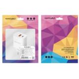 Cargador de Pared Nanocable 10.10.2011/ 1xUSB/ 1xUSB Tipo-C/ 30W/ Blanco