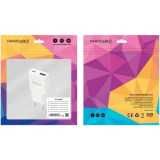Cargador de Pared Nanocable 10.10.2022/ 1xUSB Tipo-C/ 1xUSB/ 20W/ Blanco