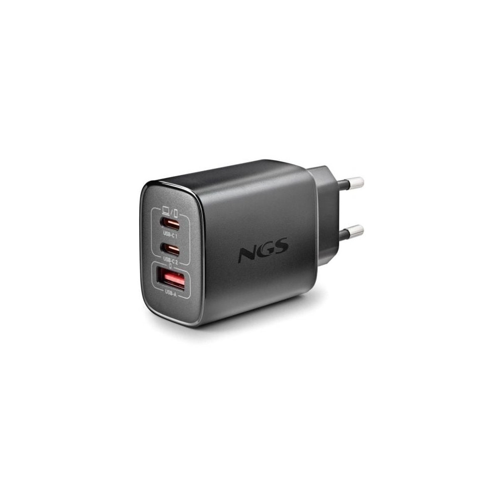 Cargador de Pared GaN NGS Era 65W/ 2xUSB Tipo-C/ 1xUSB/ 65W