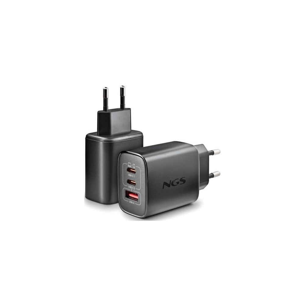 Cargador de Pared GaN NGS Era 65W/ 2xUSB Tipo-C/ 1xUSB/ 65W