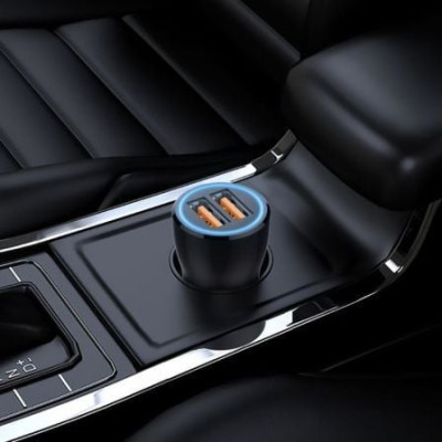 Cargador de Coche Tech One Tech TEC2803/ 2xUSB + Cable USB Tipo-C/ 12W