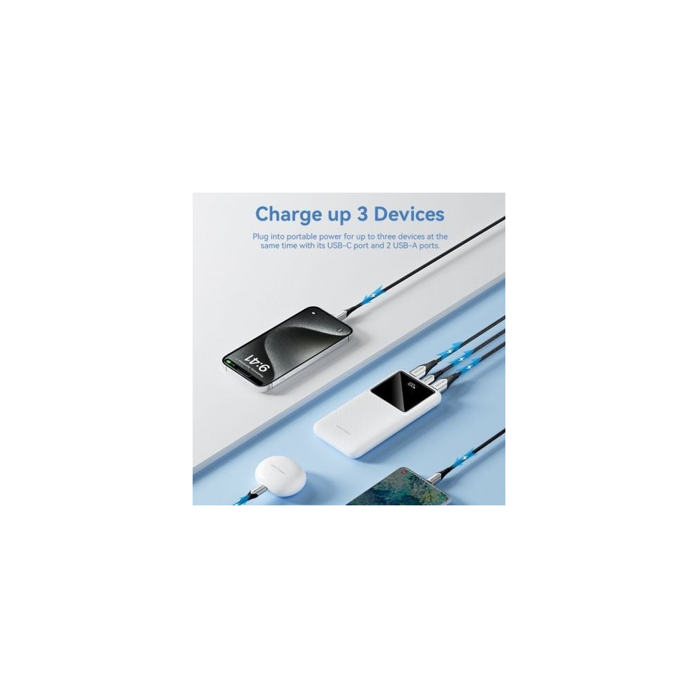 Powerbank 10000mAh Vention FHKW0/ 22.5W/ Blanca