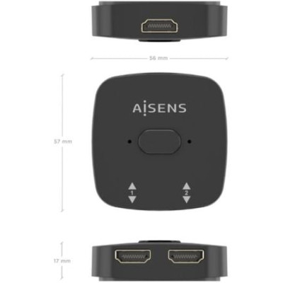 Switch Conmutador 4K HDMI 2.0 Bidireccional Aisens A123-0948 HDMI Hembra - 3x HDMI Hembra