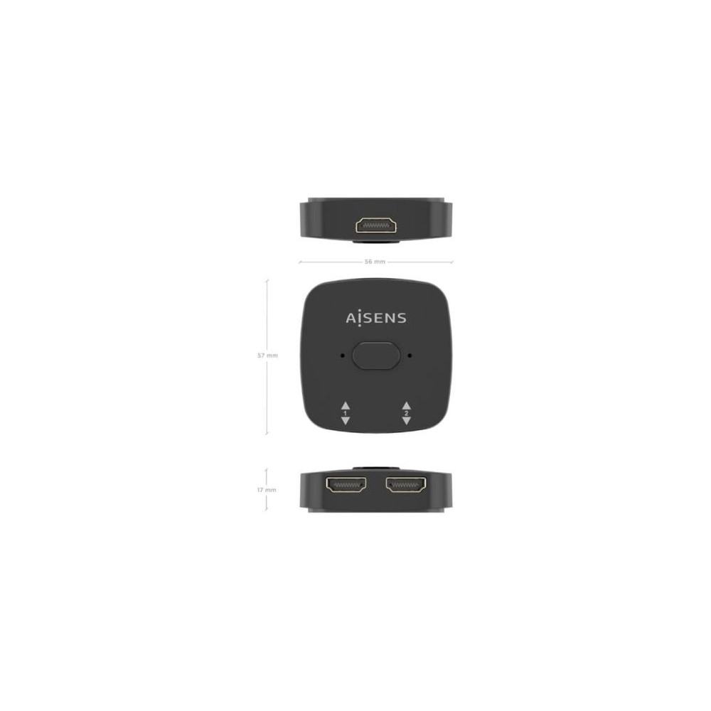Switch Conmutador 4K HDMI 2.0 Bidireccional Aisens A123-0948 HDMI Hembra - 3x HDMI Hembra
