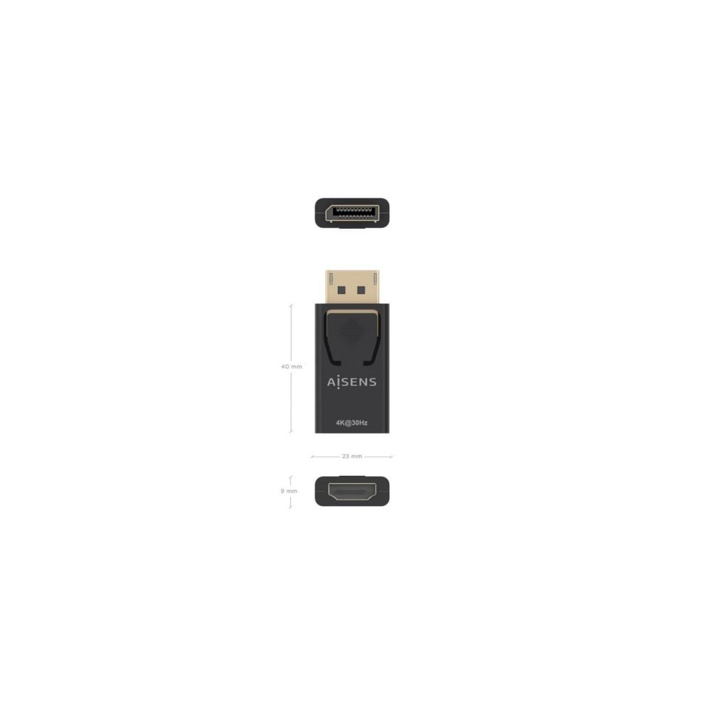 Conversor Aisens A125-0949/ DisplayPort Macho - HDMI Hembra/ Negro