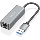 Adaptador USB 3.0 - RJ45 Aisens A106-0897/ 1000Mbps