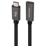 Cable Alargador USB 3.2 Nanocable 10.01.4400/ USB Tipo-C Macho - USB Tipo-C Hembra/ 50cm/ Negro