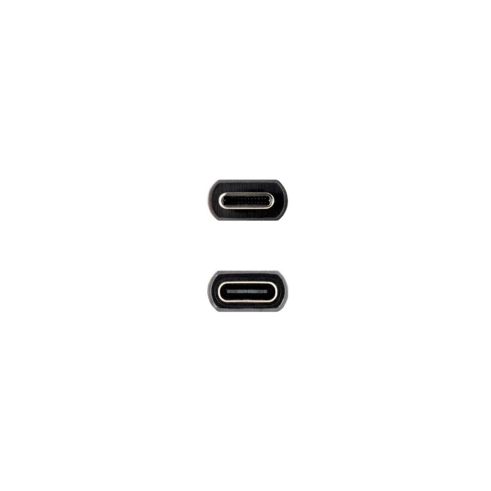 Cable Alargador USB 3.2 Nanocable 10.01.4400/ USB Tipo-C Macho - USB Tipo-C Hembra/ 50cm/ Negro