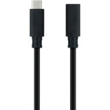 Cable Alargador USB Tipo-C 3.2 Nanocable 10.01.4501/ USB Tipo-C Macho - USB Tipo-C Hembra/ 1m/ Negro