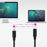 Cable Alargador USB Tipo-C 3.2 Nanocable 10.01.4501/ USB Tipo-C Macho - USB Tipo-C Hembra/ 1m/ Negro