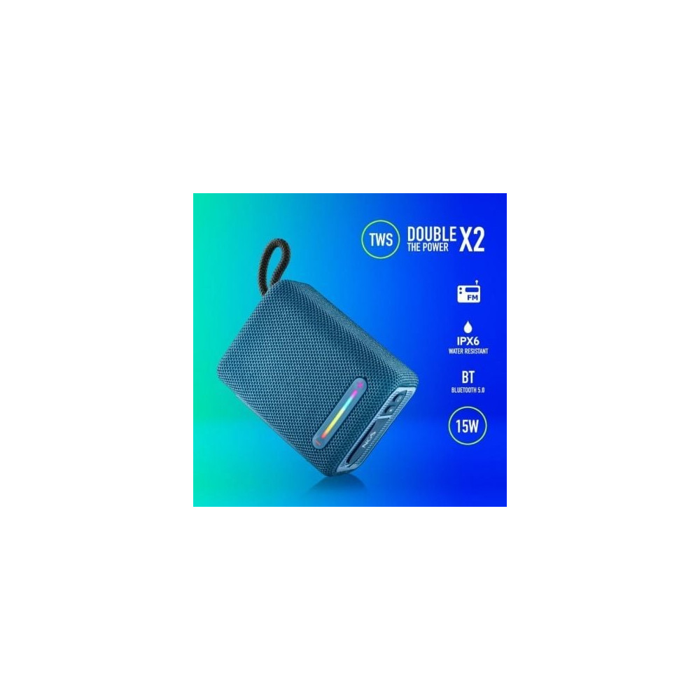 Altavoz con Bluetooth NGS Roller Furia 1/ 15W/ 2.0/ Azul