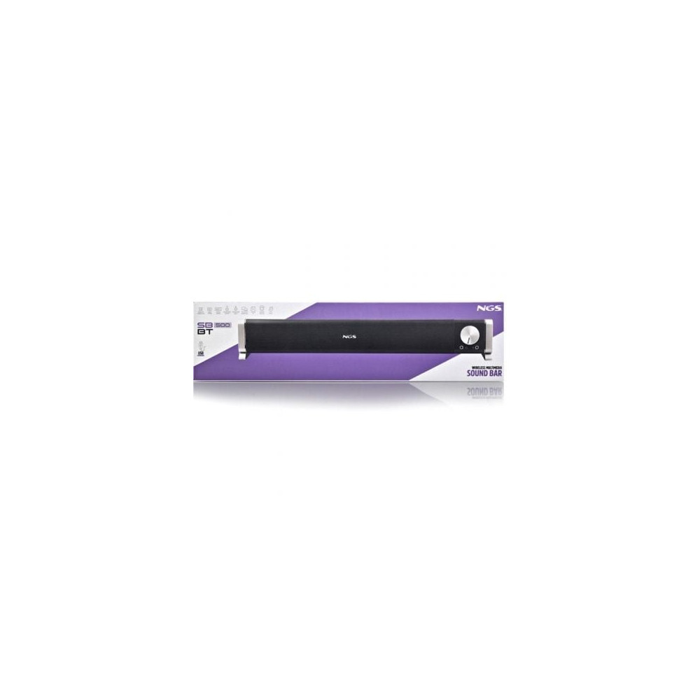 Barra de Sonido con Bluetooth NGS Subway/ 40W/ 2.0/ Negra