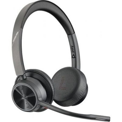 Auriculares Inalámbricos Poly Voyager 4320 para Microsoft Teams + Adaptador BT700/ con Micrófono/ Bluetooth/ Negros | Auriculare