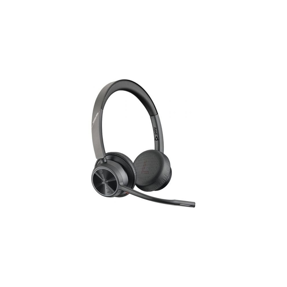 Auriculares Inalámbricos Poly Voyager 4320 para Microsoft Teams + Adaptador BT700/ con Micrófono/ Bluetooth/ Negros | Auriculare