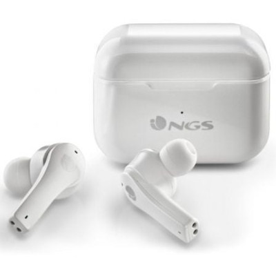 Auriculares Bluetooth NGS Ártica Bloom con estuche de carga/ Autonomía 6h/ Blancos