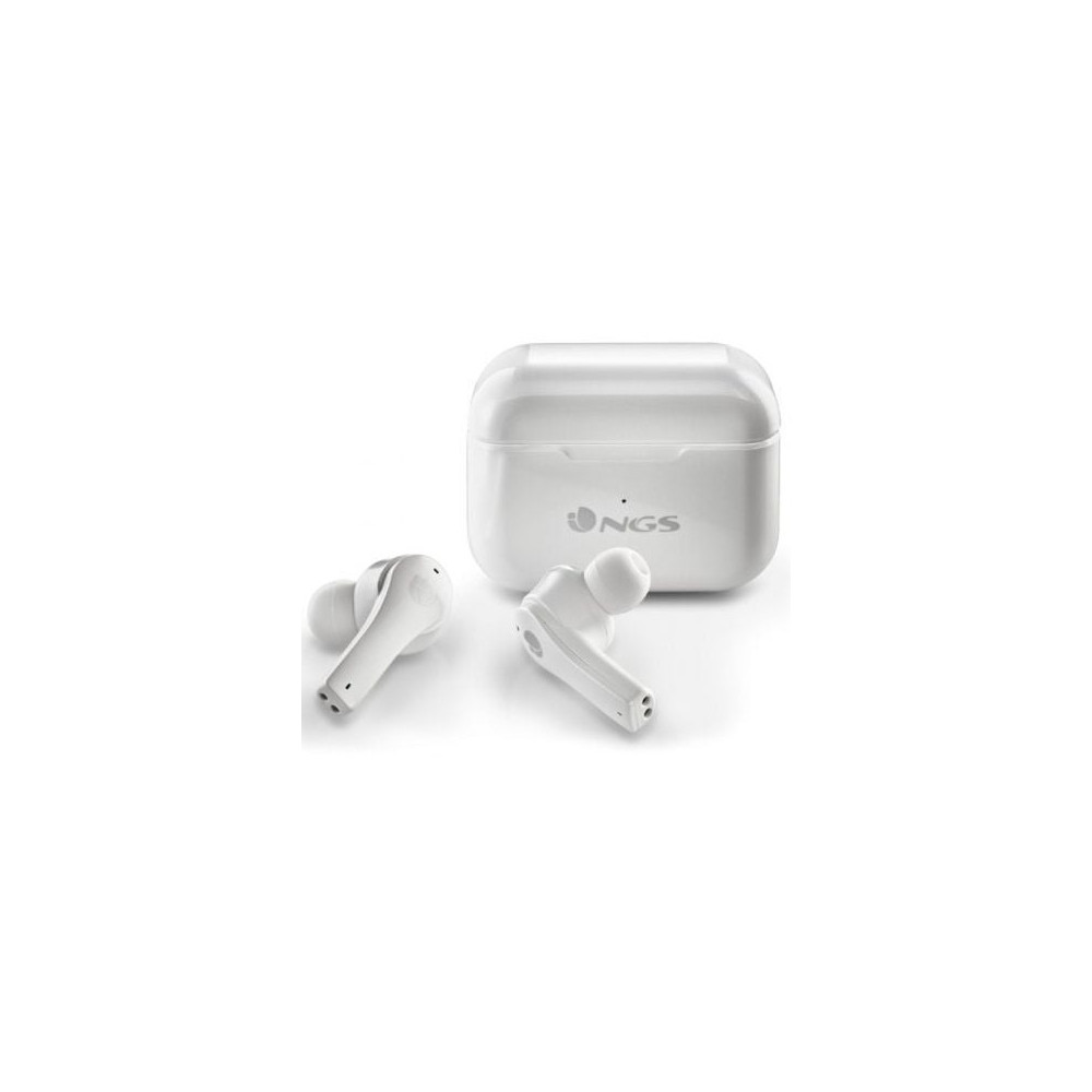Auriculares Bluetooth NGS Ártica Bloom con estuche de carga/ Autonomía 6h/ Blancos