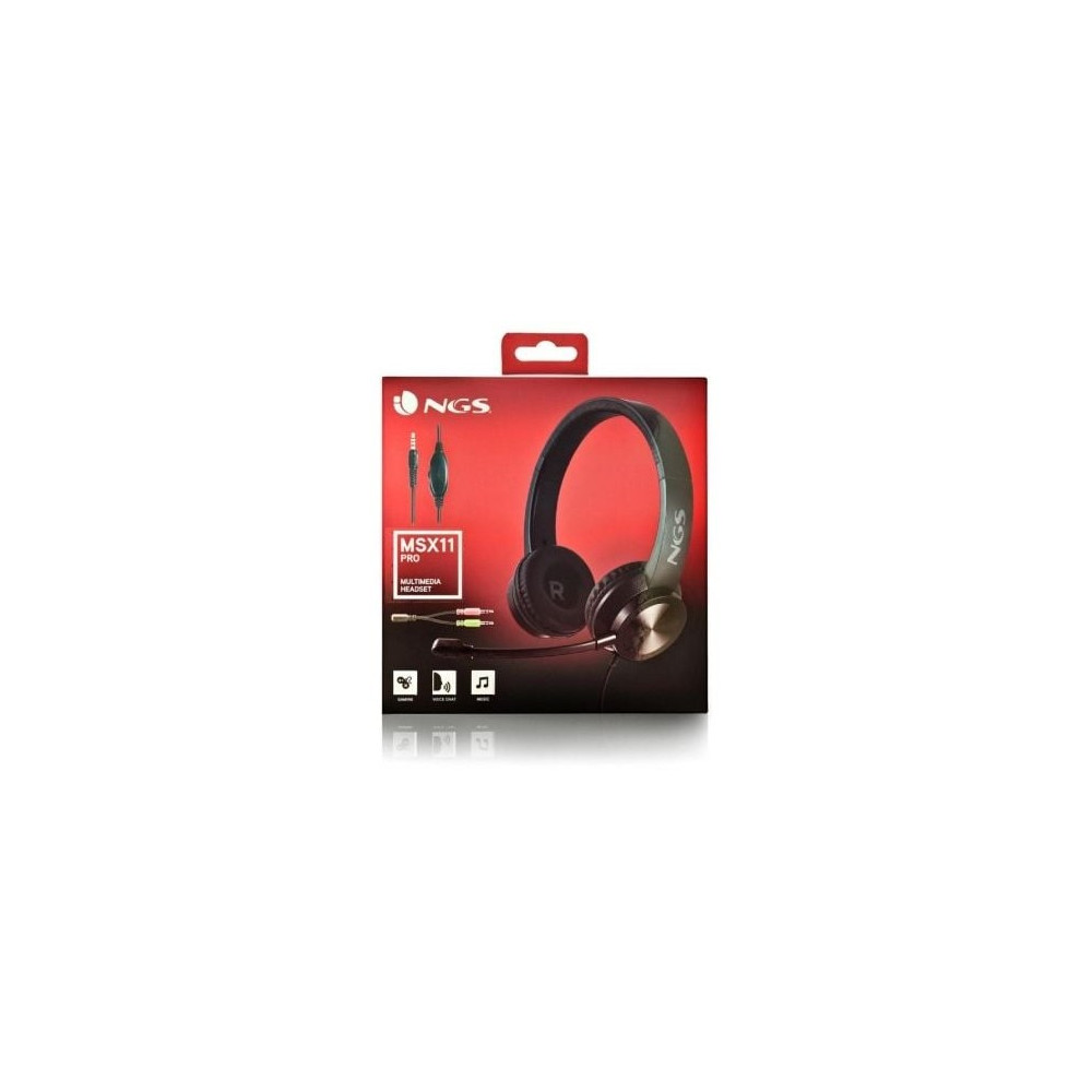 Auriculares NGS MSX 11 Pro/ con Micrófono/ Jack 3.5/ Negros