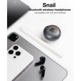 Auriculares Bluetooth TooQ Snail TQBWH-0060G con estuche de carga/ Autonomía 4h/ Grises y Negros | Bluetooth