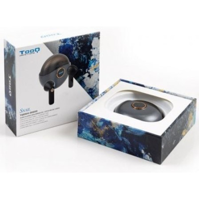 Auriculares Bluetooth TooQ Snail TQBWH-0060G con estuche de carga/ Autonomía 4h/ Grises y Negros | Bluetooth