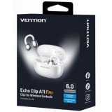 Auriculares Bluetooth Vention Echo Clip A11 Pro con estuche de carga/ Autonomía 6h/ Blancos