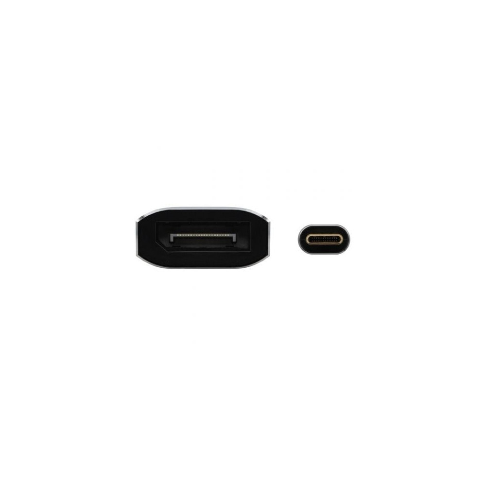 Conversor Aisens A109-0690/ USB Tipo-C Macho - DisplayPort Hembra/ Hasta 27W/ 1250Mbps/ 15cm/ Negro