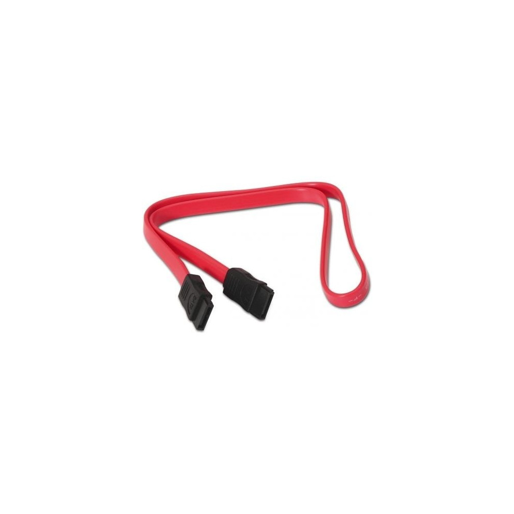 Cable SATA Aisens A130-0153/ SATA Hembra - SATA Hembra/ Hasta 0.1W/ 768Mbps/ 50cm/ Rojo