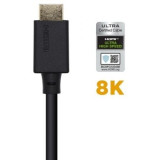 Cable HDMI 2.1 8K Aisens A150-0423/ HDMI Macho - HDMI Macho/ 2m/ Certificado/ Negro