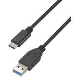 Cable USB 3.1 Tipo-C Aisens A107-0449/ USB Tipo-C Macho - USB Macho/ 50cm/ Negro