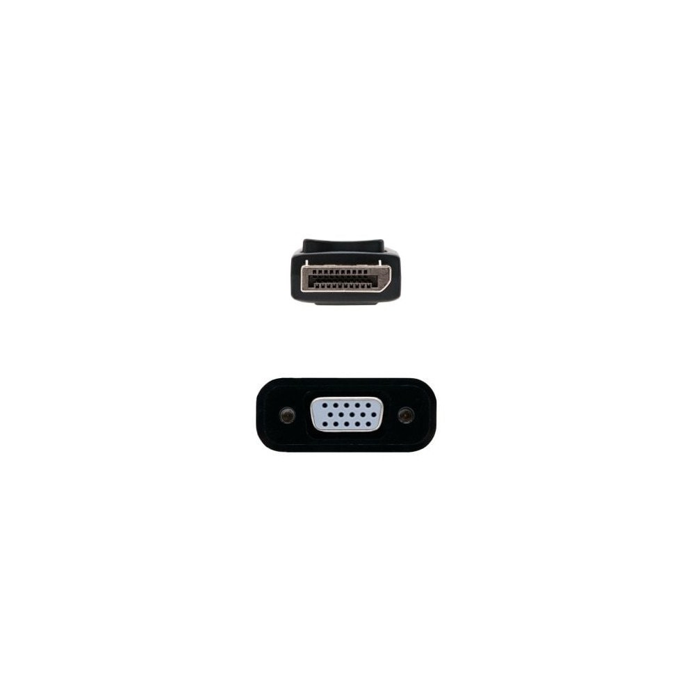 Conversor Nanocable 10.16.0602/ DisplayPort Macho - VGA Hembra/ 15cm/ Negro