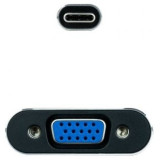 Conversor Nanocable 10.16.4101-G/ USB Tipo-C Macho - VGA Hembra/ 10cm/ Negro y Gris