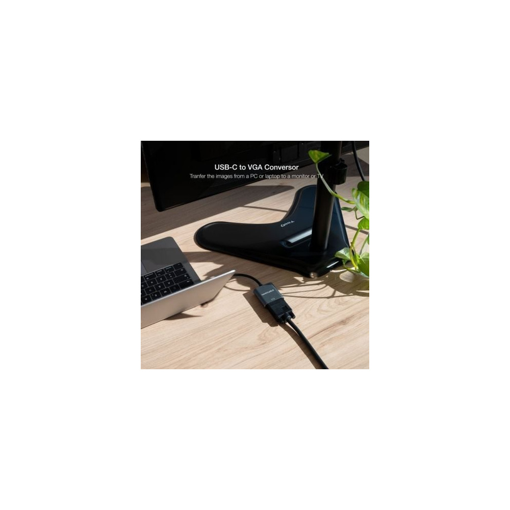 Conversor Nanocable 10.16.4101-G/ USB Tipo-C Macho - VGA Hembra/ 10cm/ Negro y Gris