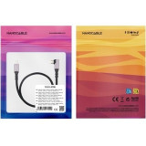 Cable USB 3.2 Tipo-C Acodado Nanocable 10.01.4700/ USB Tipo-C Macho - USB Tipo-C Macho/ Hasta 100W/ 10Gbps/ 50cm/ Negro