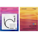Cable USB 3.2 Tipo-C Acodado Nanocable 10.01.4703/ USB Tipo-C Macho - USB Tipo-C Macho/ Hasta 100W/ 10Gbps/ 3m/ Negro